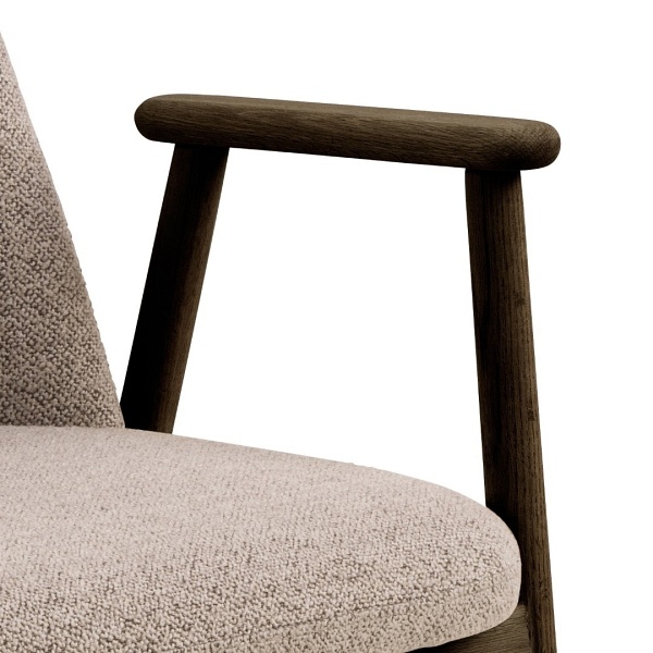 Krzesło Leo beżowe/ dąb dymiony Monza 60 - ACTONA